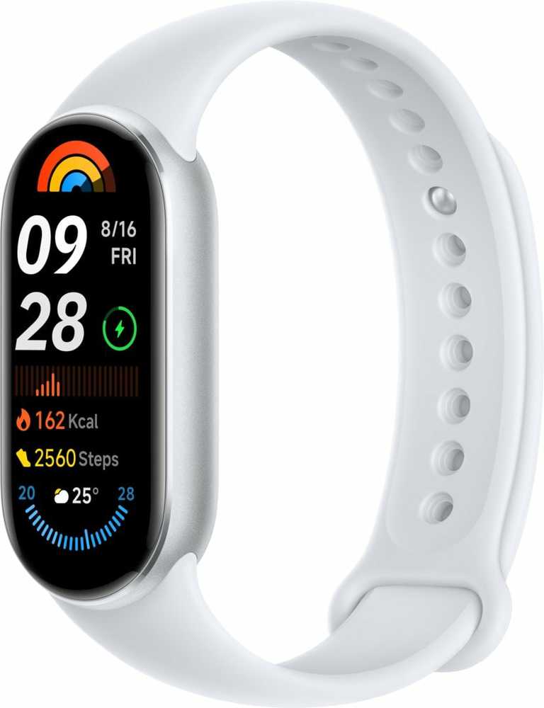 Išmanioji apyrankė Xiaomi Smart Band 9,  sidabrinės spalvos