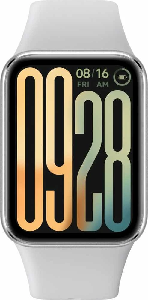 Išmanuioji apyrankė Xiaomi Smart Band 9 Pro, Sidabrinės spalvos korpusas su pilkos spalvos silikoniniu dirželiu