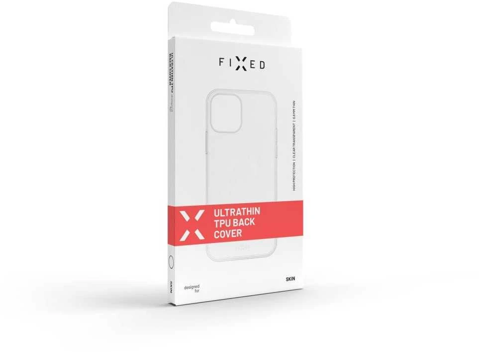 Itin plonas TPU gelio dėklas FIXED Skin, skirtas Apple iPhone 15 Plus, 0,6 mm, skaidrus