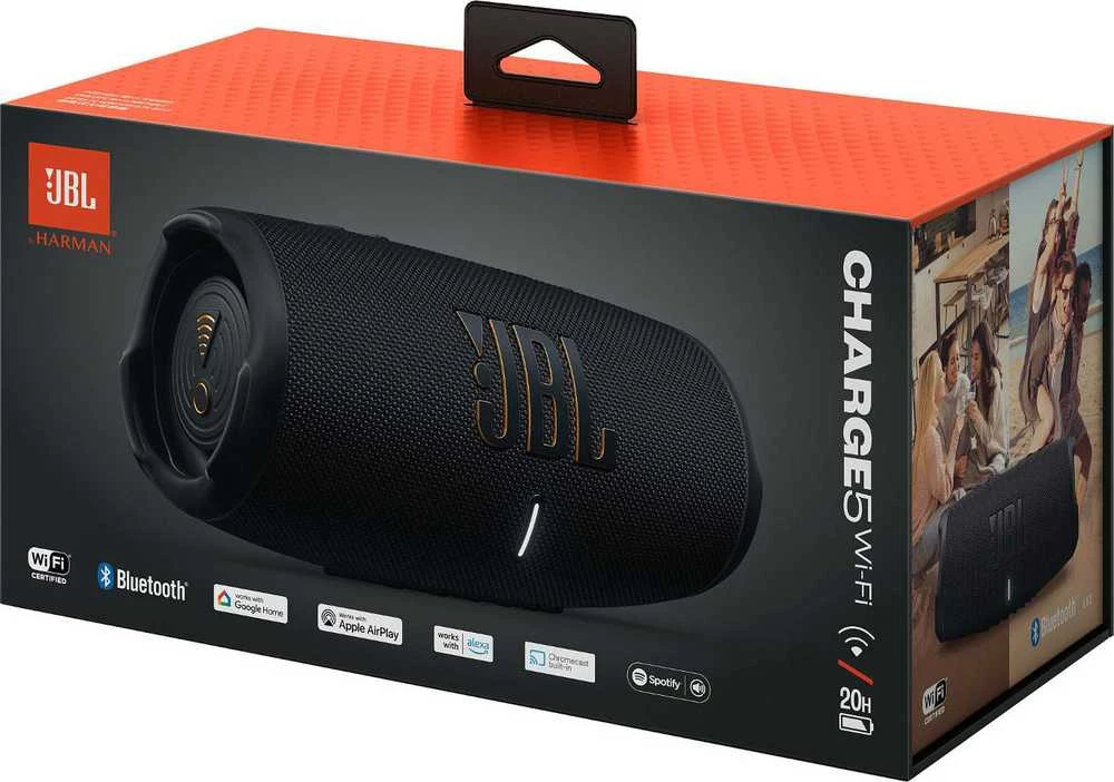 JBL Charge 5 Wi-Fi nešiojama kolonėlė, Juoda