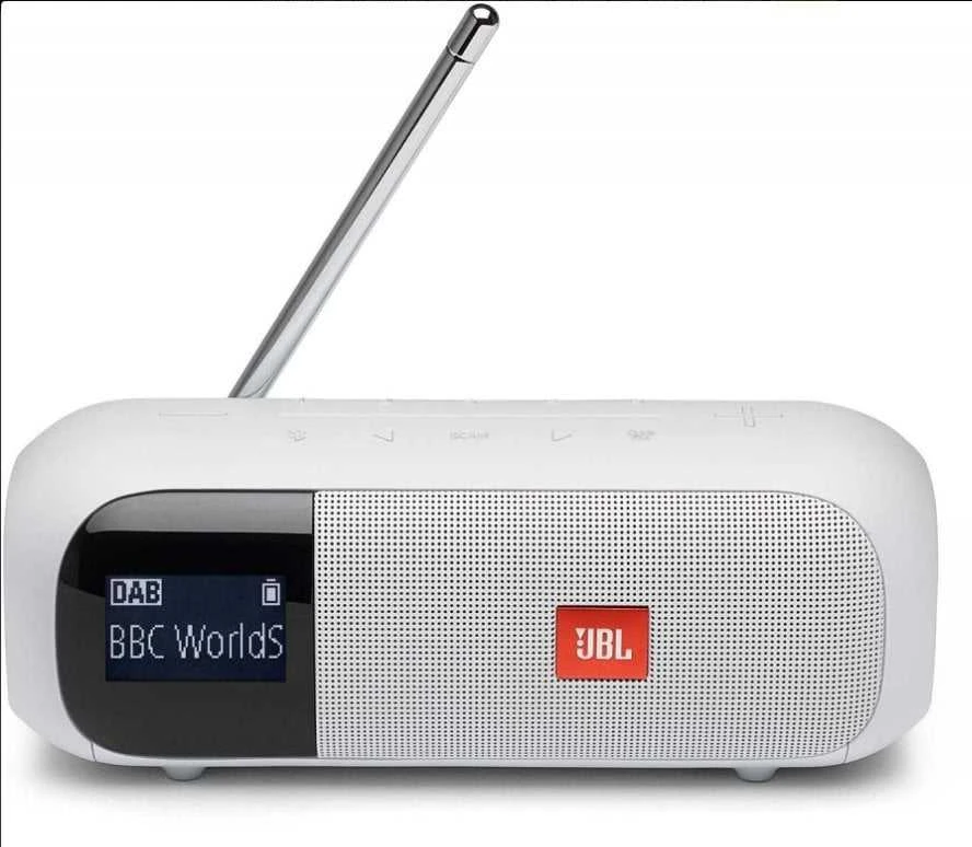 JBL Tuner 2​​​​​​​, nešiojamas DAB/DAB+/FM radijas su Bluetooth, Baltas
