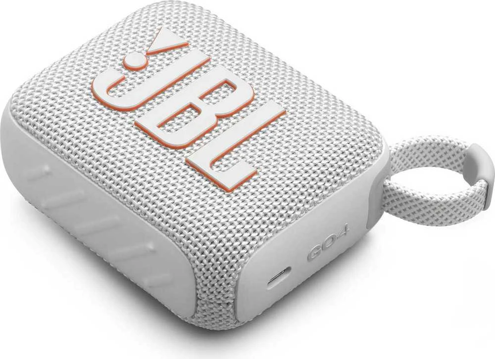 Nešiojama kolonėlė JBL Go 4, Baltos spalvos