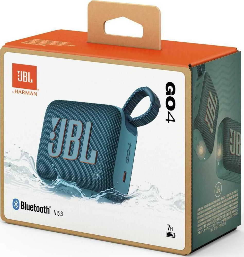 Nešiojama kolonėlė JBL Go 4, Mėlynos spalvos