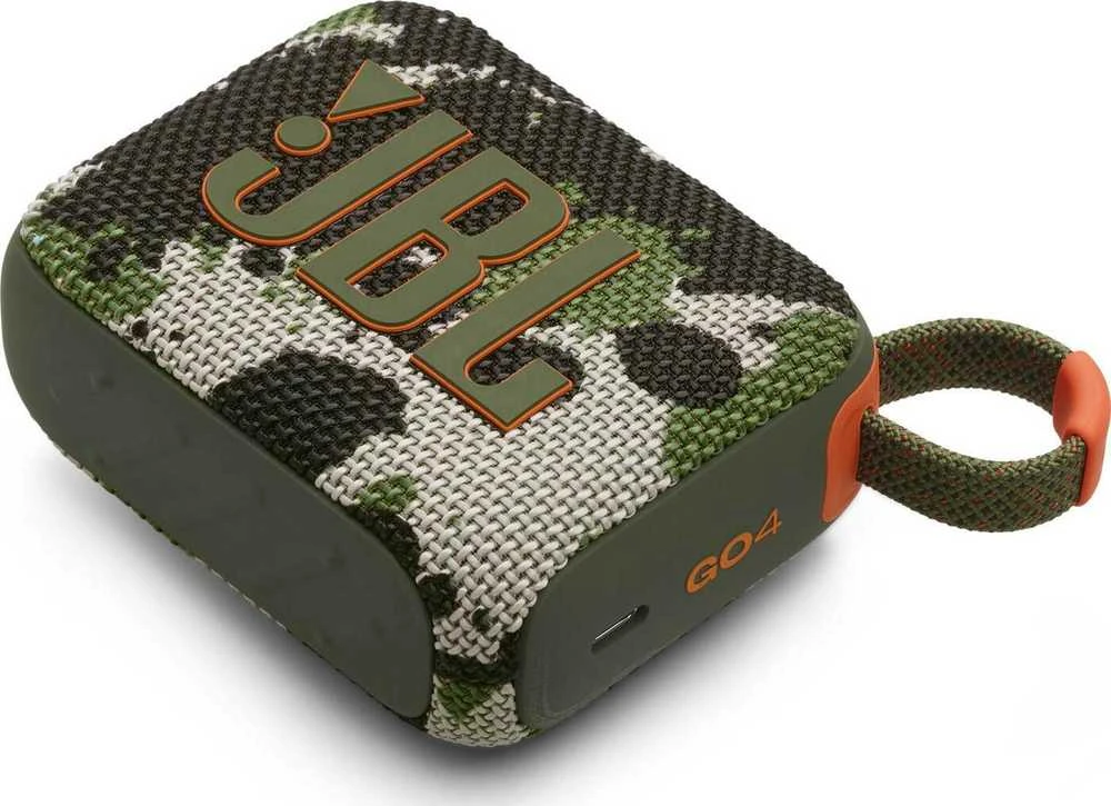 Nešiojama kolonėlė JBL Go 4,  Žalios spalvos su kamufliažo raštais