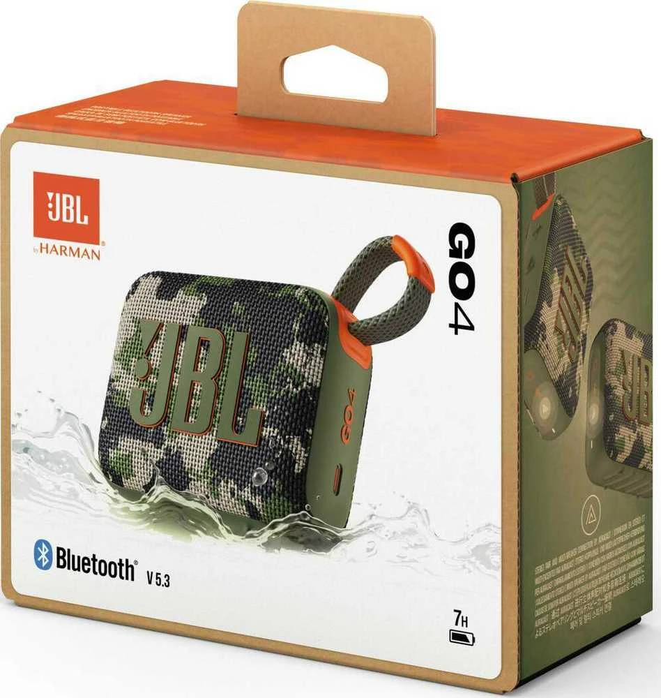 Nešiojama kolonėlė JBL Go 4,  Žalios spalvos su kamufliažo raštais