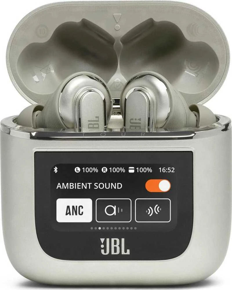 JBL Tour Pro 2 belaidės ausinės su True ANC, Šampaninės spalvos
