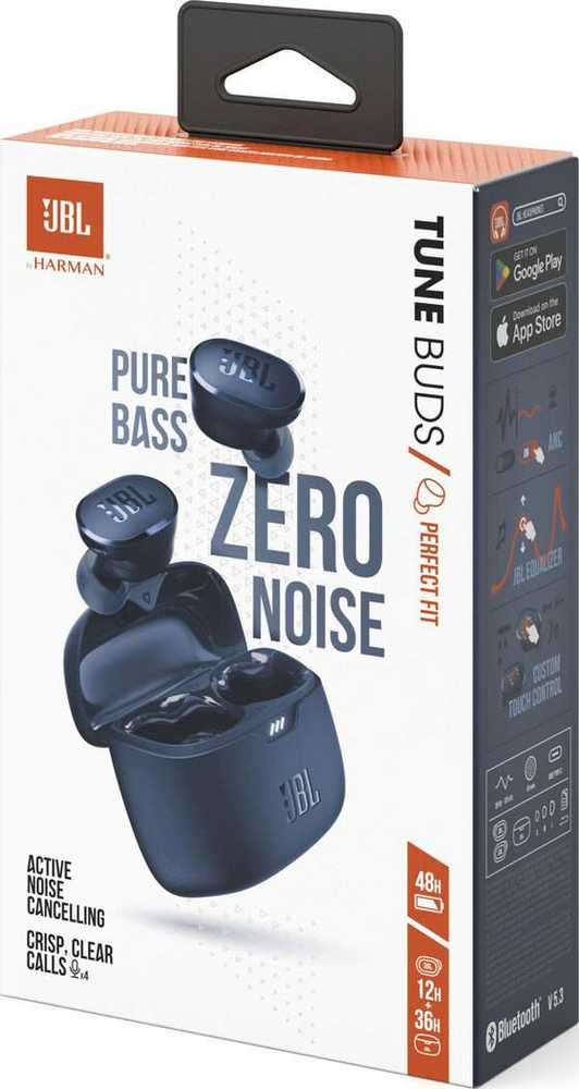 JBL Tune Buds TWS belaidės ausinės, Mėlynos