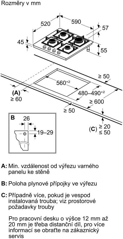 Bosch Serie 4 PNP6B6K40 Dujinė kaitlentė with 4 zones