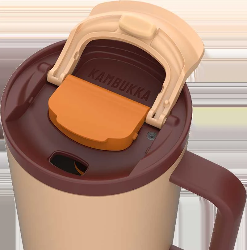 Termopuodelis su teleskopiniu šiaudeliu Kambukka Rio Tumbler 950ml Almond Dream