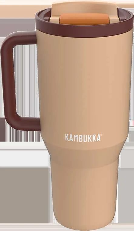 Termopuodelis su teleskopiniu šiaudeliu Kambukka Rio Tumbler 950ml Almond Dream