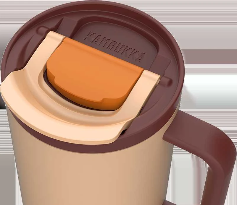 Termopuodelis su teleskopiniu šiaudeliu Kambukka Rio Tumbler 950ml Almond Dream