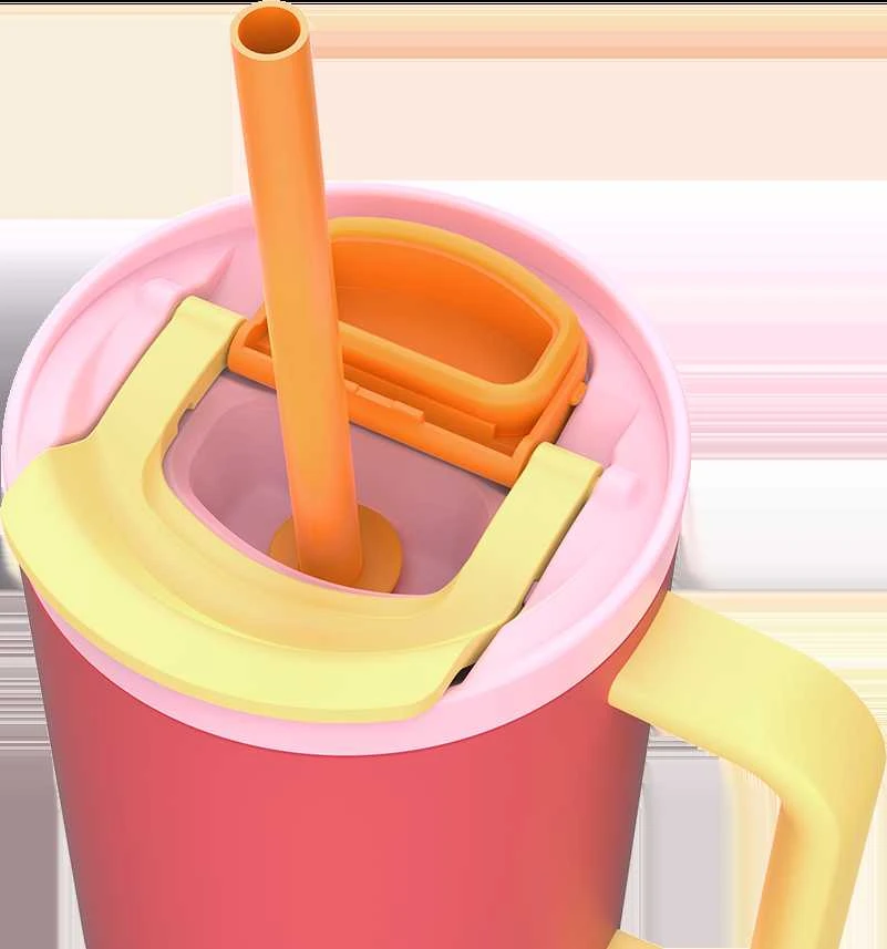 Kambukka Rio Tumbler Rožinė Papaya 950ml raudona