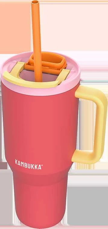 Kambukka Rio Tumbler Rožinė Papaya 950ml raudona