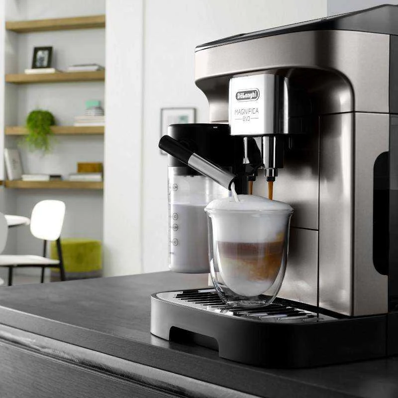 Kavos aparatas Espressomachine DeLonghi Magnifica EVO,titanium/juodas