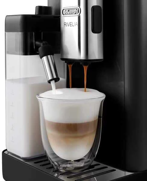 Delonghi Kavos aparatas | EXAM 440.35.B RIVELIA | Slėgis 19 bar | Su pieno plakikliu | Automatinis | 1450 W | Onyx Juodas