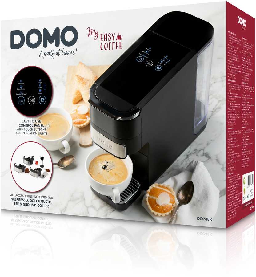 Slėginis kavos aparatas Domo DOMO DO748K Kavos aparatas 4w1 My Easy Coffee