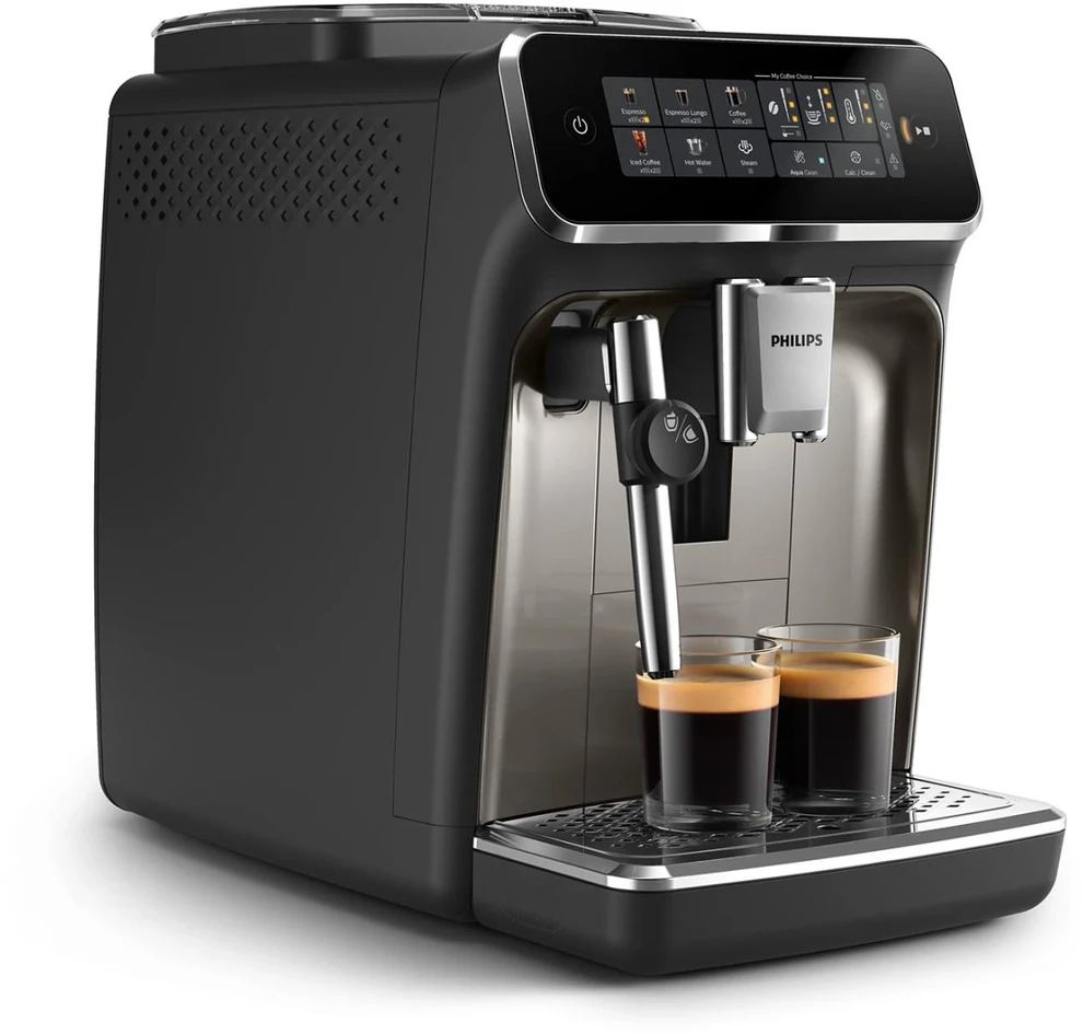 Kavos aparatas Philips Espresso | EP3326/90 Series 3300 | Slėgis 15 bar | Su pieno plakikliu | Pilnai Automatinis | Juodas Chrome | 1500 W