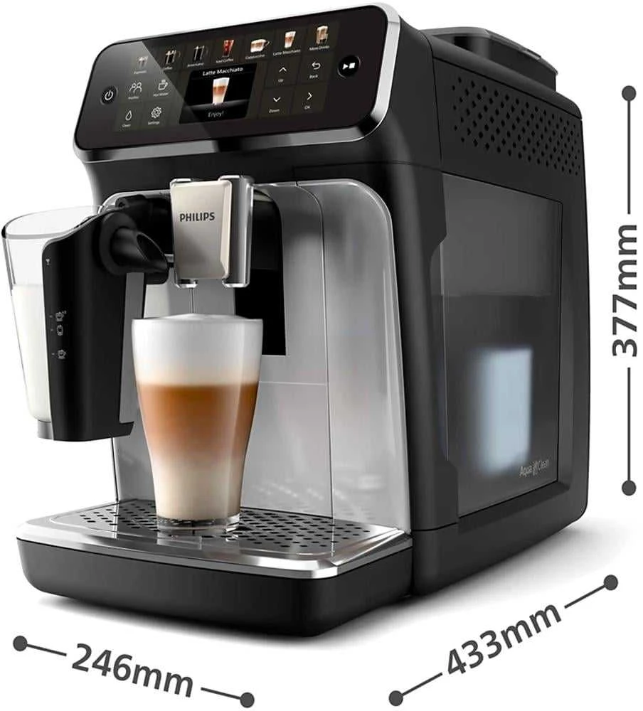 Kavos aparatas Philips Espresso Aparatas | EP4446/70 | Slėgis 15 bar | Su pieno plakikliu | Pilnai Automatinis | 1500 W | Juodas/Sidabrinis