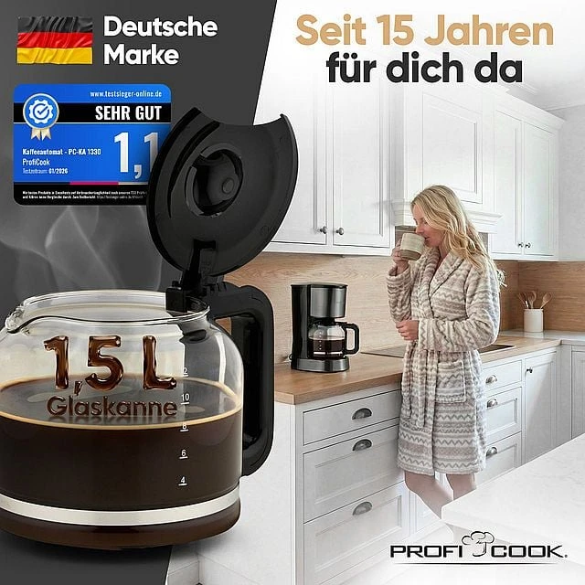 Profi Cook Espreso lašelinis kavos aparatas ProfiCook Proficook PC-KA 1330 dark-inox