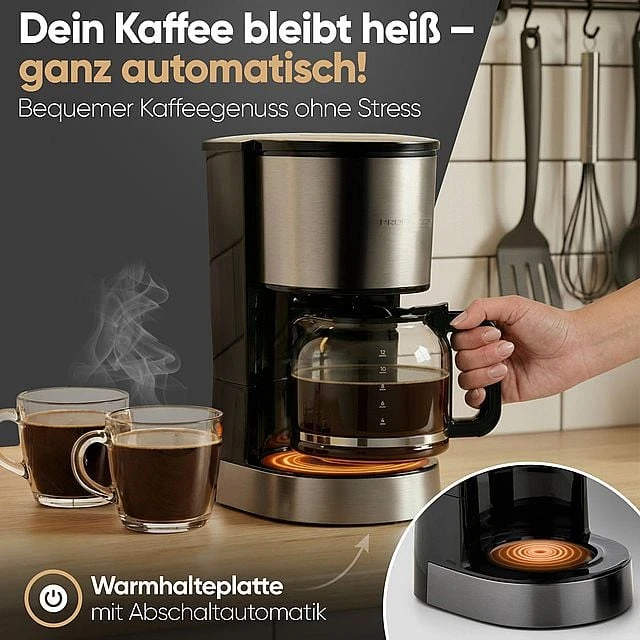 Profi Cook Espreso lašelinis kavos aparatas ProfiCook Proficook PC-KA 1330 dark-inox