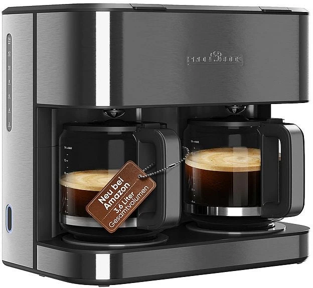 Espreso lašelinis kavos aparatas PC-KAD 1308 DARK INOX PROFICOOK