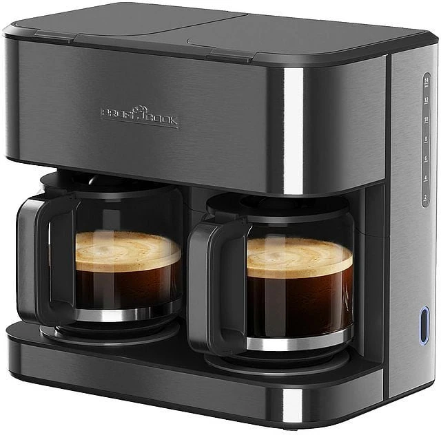Espreso lašelinis kavos aparatas PC-KAD 1308 DARK INOX PROFICOOK