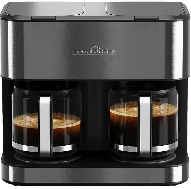 Espreso lašelinis kavos aparatas PC-KAD 1308 DARK INOX PROFICOOK