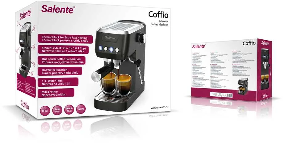Slėginis kavos aparatas Evolveo Salente Coffio ekspres juodas-anthracite
