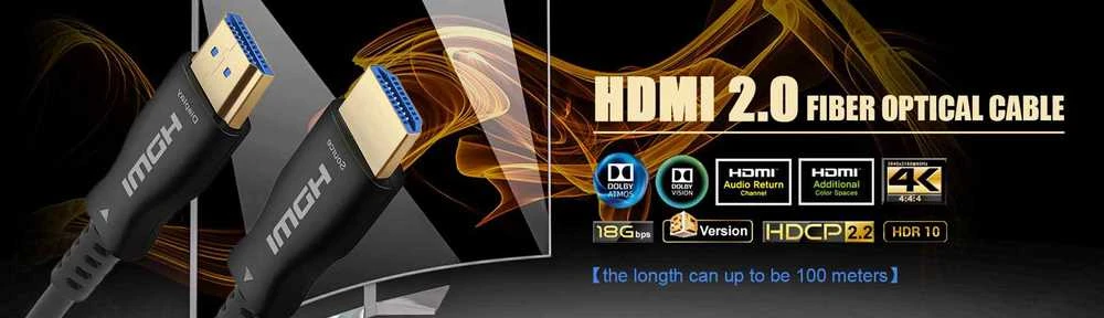 Kabelis PremiumCord HDMI - HDMI 100m juoda (kphdm2x100)