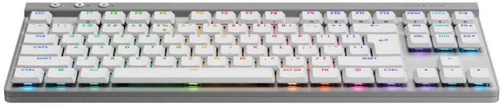 Belaidė žaidimų klaviatūra Logitech G515 LIGHTSPEED TKL Wireless Gaming, Baltos spalvos, Išdėstymas: US tarptautinis (Qwerty)