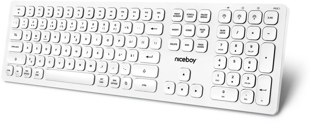 Klaviatūra Niceboy OFFICE K30 (Čekijos Respublika) baltas