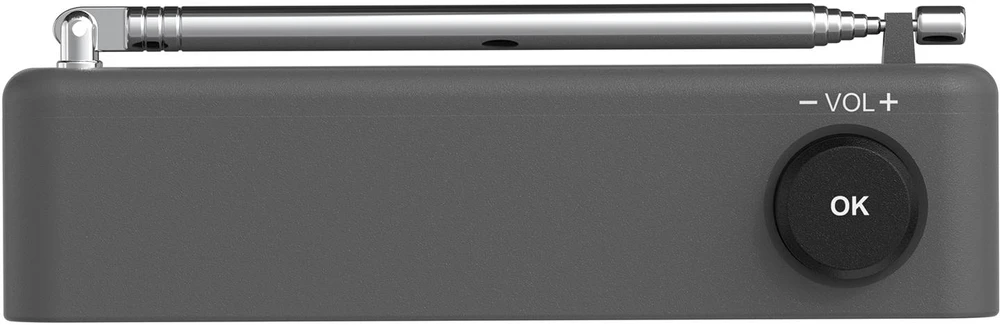 Radijas JVC Kenwood CR-M25DAB – DAB+ FM Bluetooth – automatinis saugos įspėjimas – juodas ir pilkas