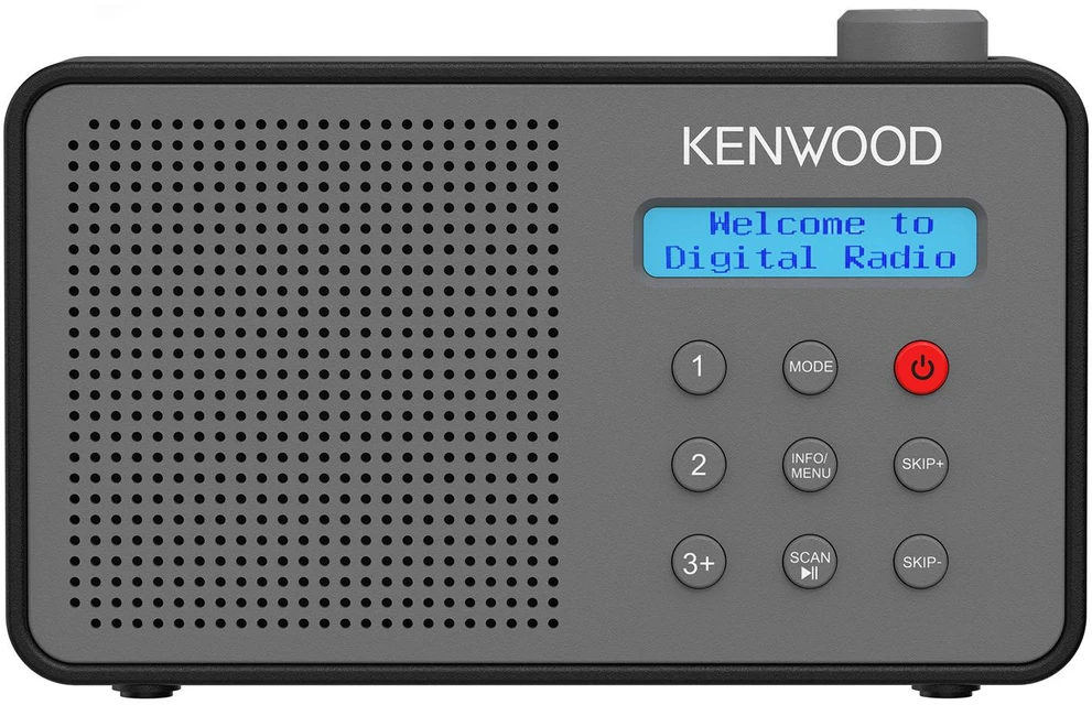 Radio JVC Kenwood CR-M25DAB-H Radio – DAB Plus Automatic Safety Alert – Gray and Juodas