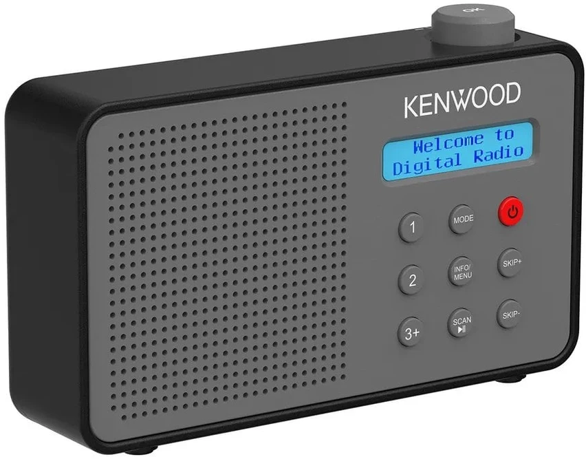 Radio JVC Kenwood CR-M25DAB-H Radio – DAB Plus Automatic Safety Alert – Gray and Juodas