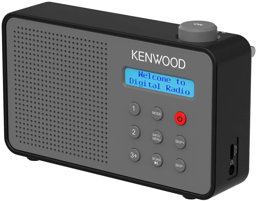 Radio JVC Kenwood CR-M25DAB-H Radio – DAB Plus Automatic Safety Alert – Gray and Juodas