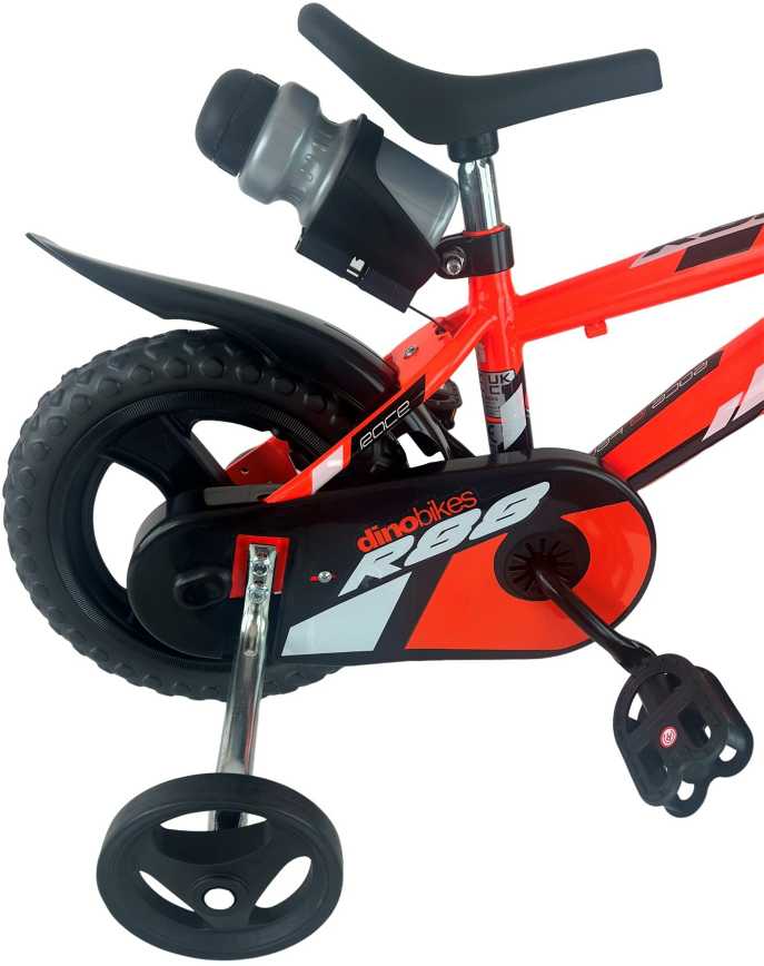 Kubisport Vaikiškas dviratis 12 colių su pagalbiniais ratukais oranžinis Dino Bikes (Kub_05-CSK5123K-OR)