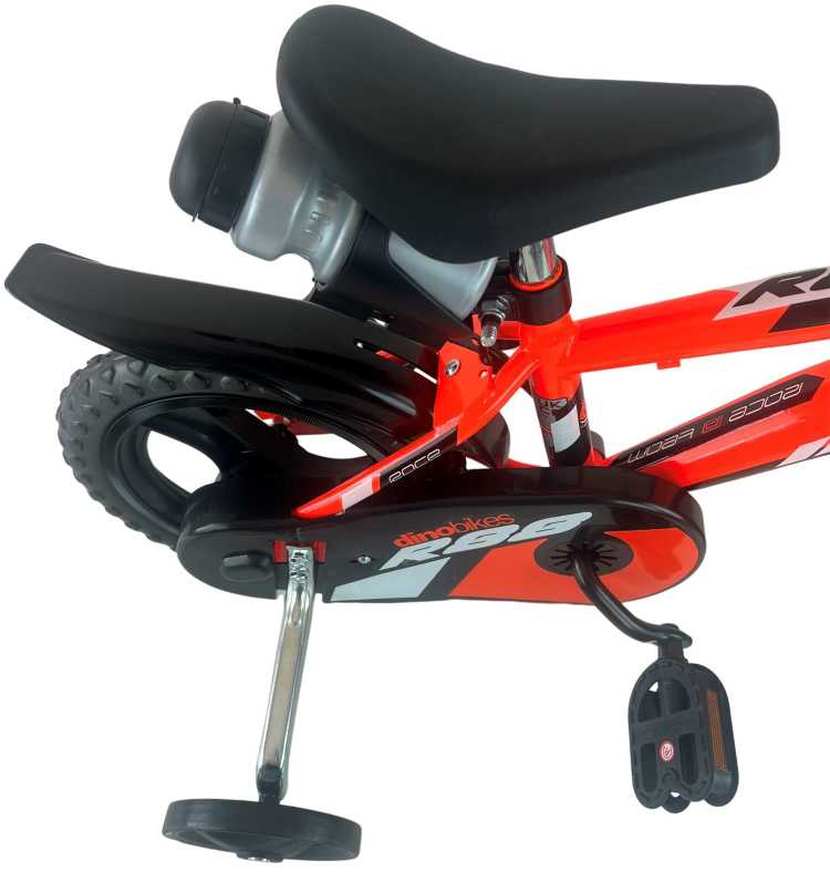Kubisport Vaikiškas dviratis 12 colių su pagalbiniais ratukais oranžinis Dino Bikes (Kub_05-CSK5123K-OR)