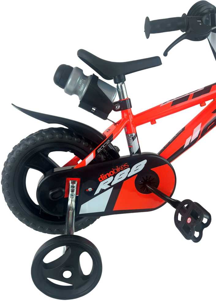 Kubisport Vaikiškas dviratis 12 colių su pagalbiniais ratukais oranžinis Dino Bikes (Kub_05-CSK5123K-OR)
