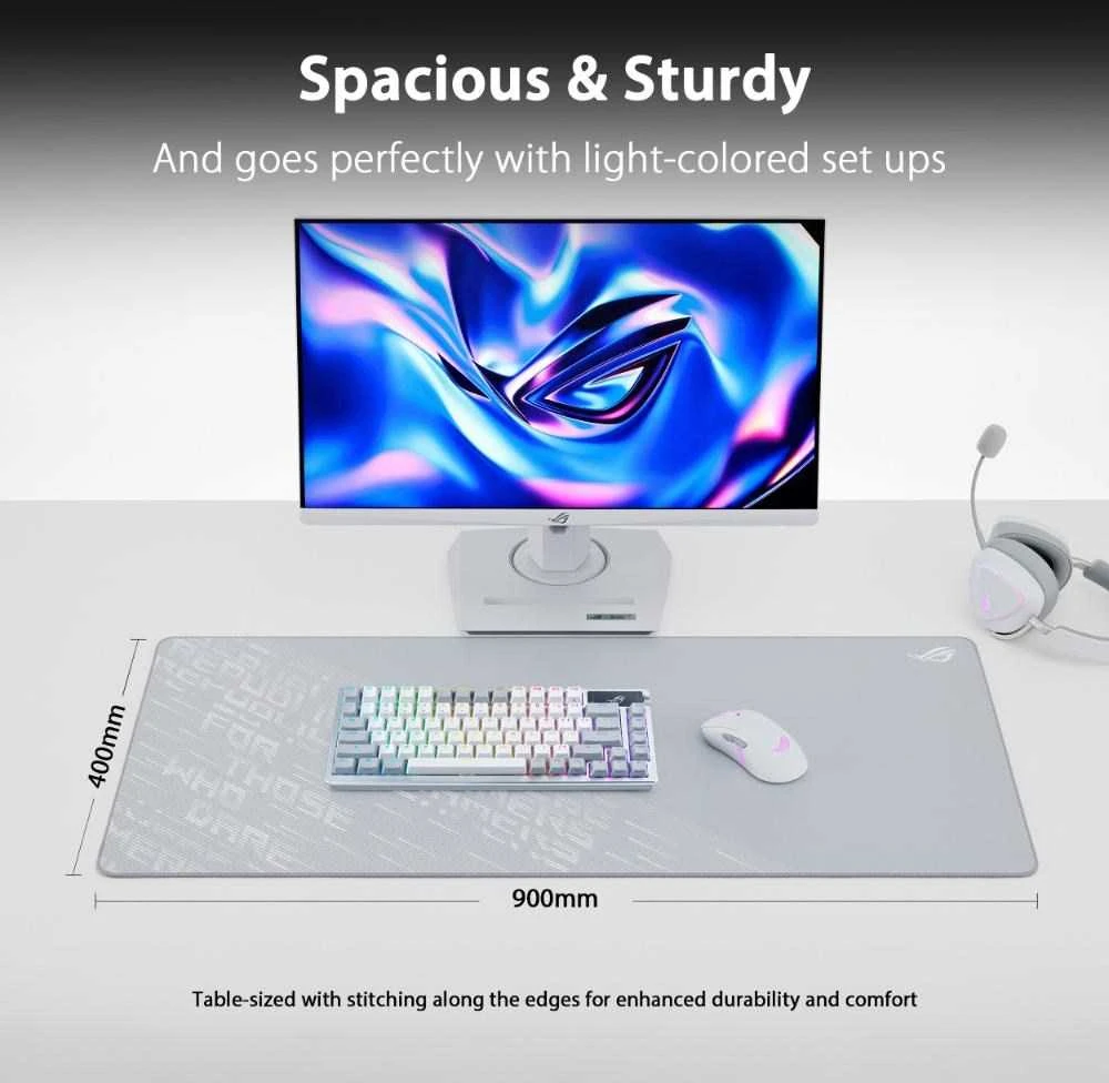 Kilimėlis Asus ROG Scabbard II Arctic Gray XXL nešiojamas kompiuteris
