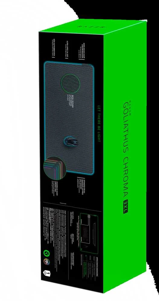 Razer | Goliathus Chroma 3XL | Pelės kilimėlis | 1200 x 550 x 3.5 mm | Juodas