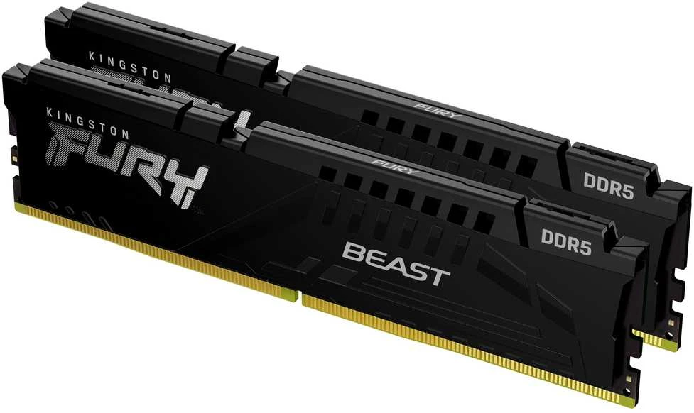 RAM „Kingston Technology FURY Beast“ 128 GB 5600 MT/s DDR5 CL40 DIMM atmintis (2 vnt. rinkinys) Juodas