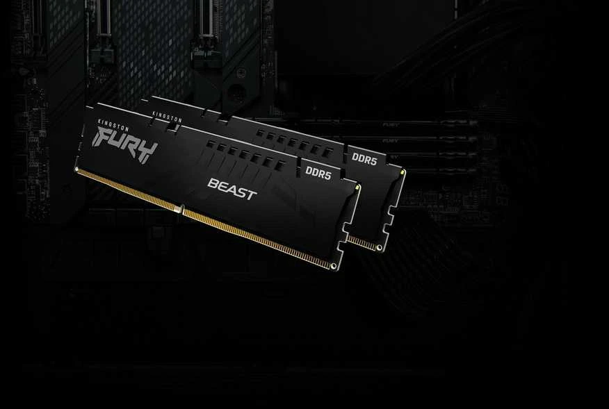 RAM Kingston KF564C32BBEK2-64 64GB 6400MT/s DDR5 CL32 DIMM (Kit of 2) FURY Beast Juodas EXPO | Kingstonas