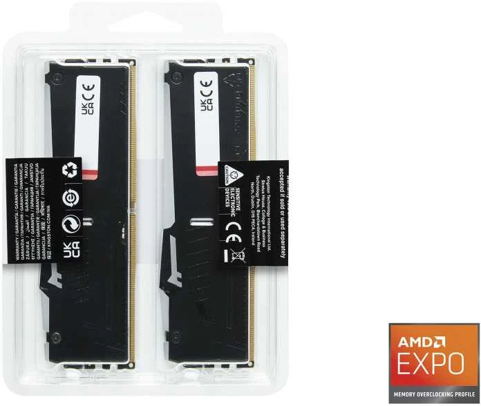Kingston DRAM 16GB 6000MT/s DDR5 CL36 DIMM (2 vnt. rinkinys) FURY Beast RGB EXPO