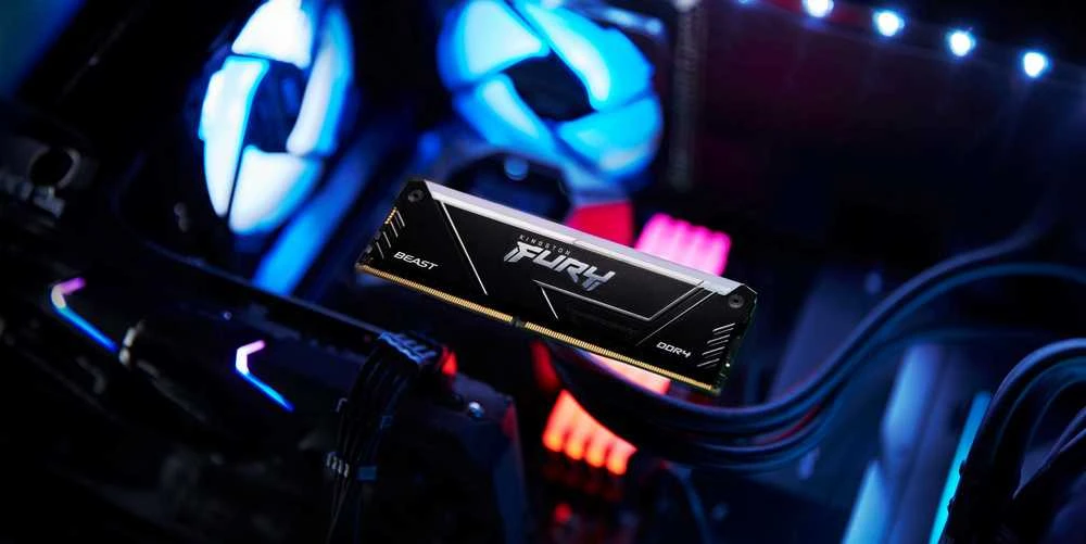 RAM KINGSTON 32GB 3200MHZ DDR4 CL16 DIMM (KIT OF 2) 1GX8 FURY BEAST RGB_