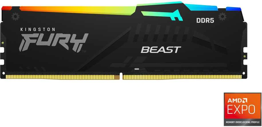 RAM „Kingston KF556C36BBEA-32“ 32 GB 5600 MT/s DDR5 CL36 DIMM FURY Beast RGB EXPO | Kingstonas