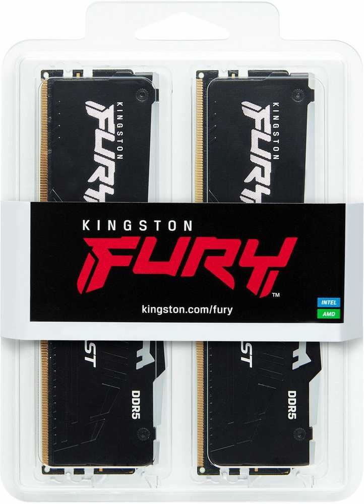 RAM „Kingston KF552C40BBAK2-64“ 64 GB 5200 MT/s DDR5 CL40 DIMM (2 vnt. rinkinys) „FURY Beast RGB“ | „Kingston“