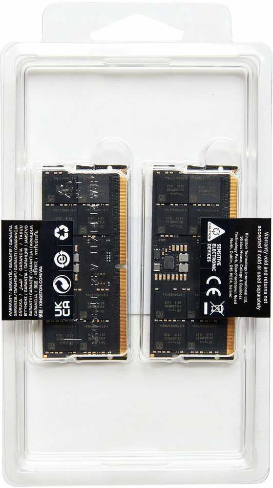 RAM „Kingston KF548S38IBK2-16“ 16 GB 4800 MHz DDR5 CL38 SODIMM (2 vnt. rinkinys) „FURY Impact“ | „Kingston“