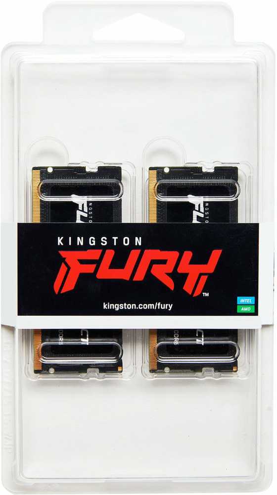 Nešiojamo kompiuterio atmintis „Kingston KF548S38IBK2-64“ 64 GB 4800 MHz DDR5 CL38 SODIMM (2 vnt. rinkinys) „FURY Impact“ | „Kingston“