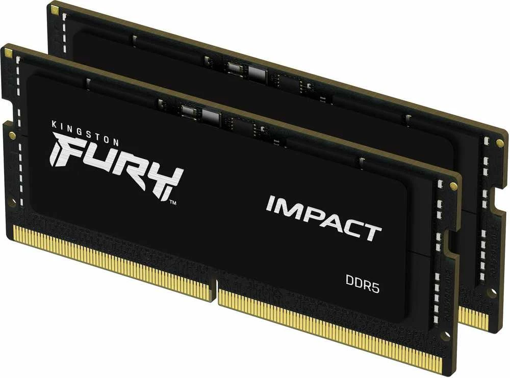 Nešiojamo kompiuterio atmintis KINGSTON 64GB 5600MT/s DDR5 CL40 SODIMM rinkinys iš 2 FURY Impact PnP
