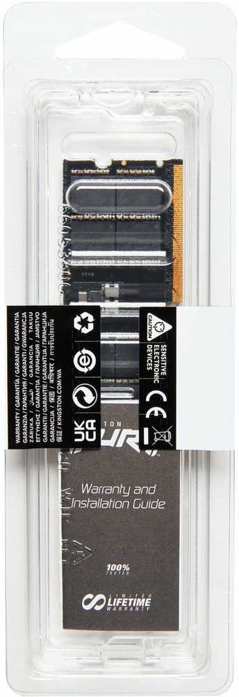 RAM „Kingston KF548S38IB-8“ 8 GB 4800 MHz DDR5 CL38 SODIMM FURY Impact atmintis | „Kingston“